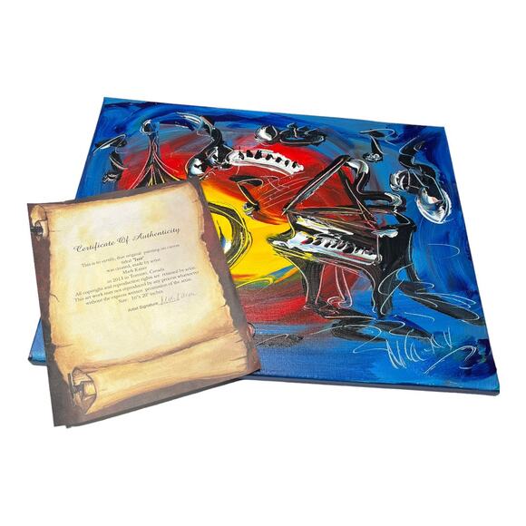 Mark Kazav Painting - Jazz - size 16" x 20" with COA - Musical Original Artist - Picture 3 of 9